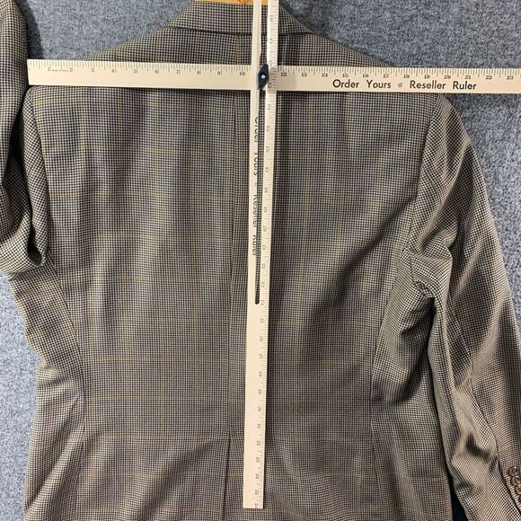 Brooks‎ Brothers Blazer Jacket Men 44RG Brown Houndstooth windowpane Sport Coat - Picture 13 of 14